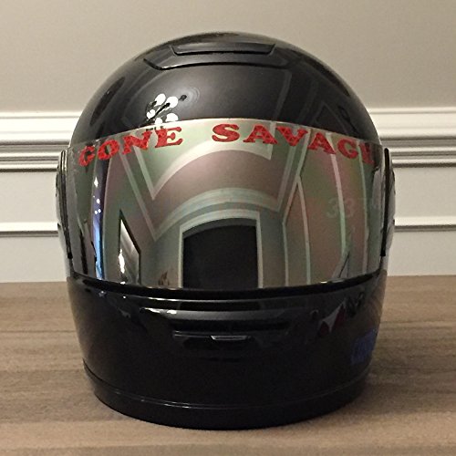 Image of customTAYLOR33 Custom Text High Intensity Grade Reflective Decals for Helmet Visors (Many Color Options, Sold as Pair)