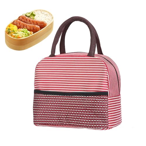 Bolsa de almuerzo para mujer, cremallera deslizante resistente reutilizable | Contenedor isotérmico de mujer para hombre adulto niños | para hombre adulto niños oficina escuela viaje camping al aire