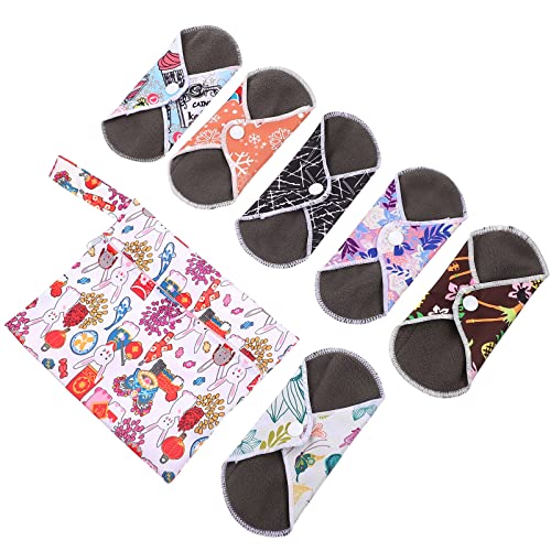 EXCEART 7Pcs Guardanapo Sanitário Lavável Almofada Menstrual Reutilizável Almofada Menstrual Platafo