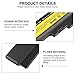 Futurebatt 6 Cell 5200mAh Laptop Battery for Lenovo 3000 B460 B550 G430 G450 G455 G530 G550 G555 N500, Ideapad B460 G430 V460 Z360 Notebook