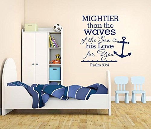 Vinilo Decorativo con Texto y Ancla Náutica Azul miniatura 2