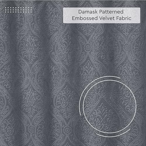 Image of Encasa XO Embossed Velvet Fabric Material by Meter Grey | Sofa Cloth Material | Unstitched Fabric for Making Cushion Cover, Sofa Cover | 175 GSM | 5 Meters, 500x150 cm