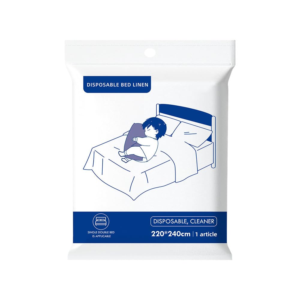 Disposable Bed Sheets Travel Disposable Bedding Set Portable Travel Sheets for Hotel One Time Bedsheet Travel Bed Cover