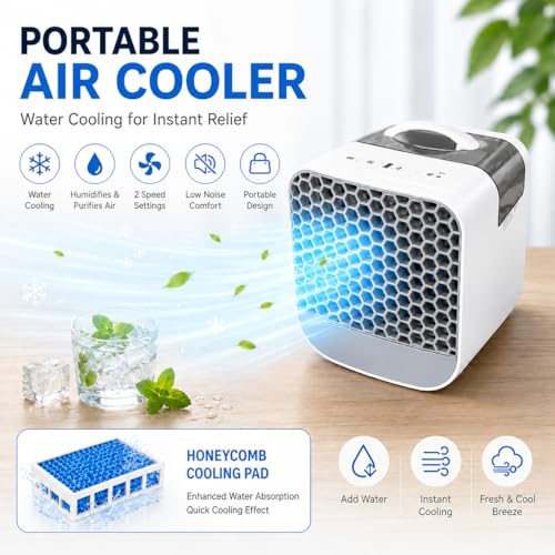 Portable Air Cooler, 3-in-1 Desk Air Conditioner — view 5