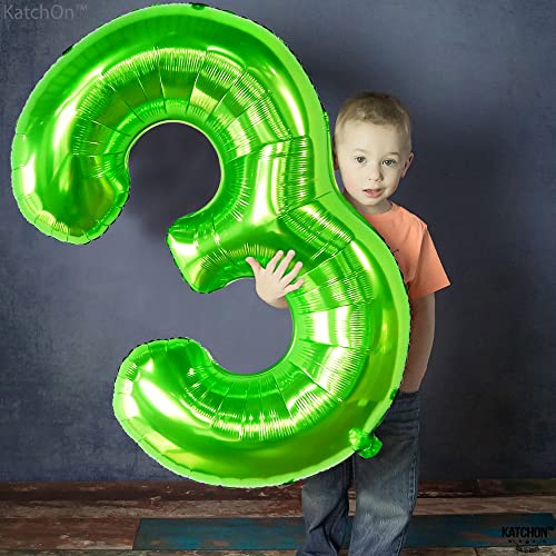 Image of KatchOn Light Green Number 3 Balloon 40 Inch