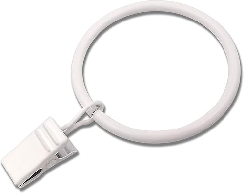 Miniatura 41 de Paquete de 40 anillos de cortina de bronce con clips, ganchos de cortina, ganchos de clip para colgar cortinas, lazos, sombreros, anillos de cortina