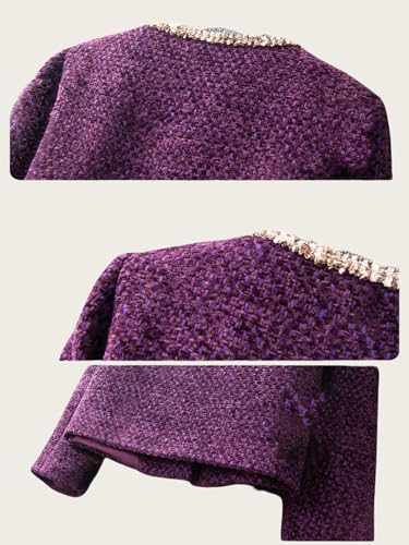 Veste en tweed pour femme idéale pour le printemps et l'automne au bureau ou en ville - 5