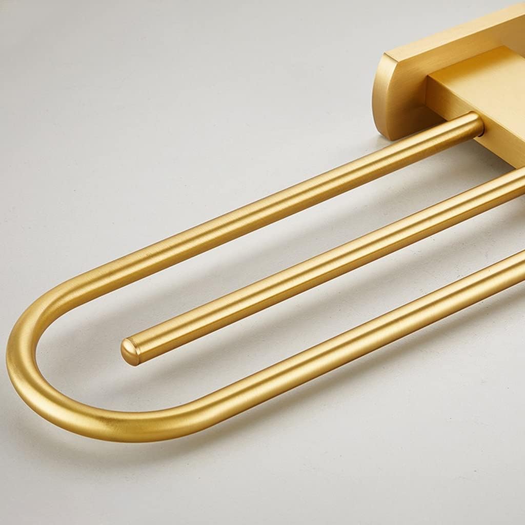 Brushed Gold Bathroom Towel Rack, Bath Towel Rack, Bathroom Towel Rails Set Wall Mounted, Light Luxury Bathroom Hardware Set
