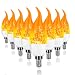 Artistic Home E12 LED Flame Effect Candelabra Light Bulbs - 2019 Halloween Upgraded 4 Modes - Flickering Candle Fire Bulbs for Halloween/Indoor/Outdoor/Hotel/Party/Bar/Store (8 Packs)