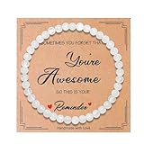 QINJIEJIE 4mm Naturstein Armband aus Echten Edelsteinen Heilstein Bergkristall Armband für Damen und Herren, Stretch Perlenarmband Elegantes Geschenk für Yoga, Meditation und Alltag