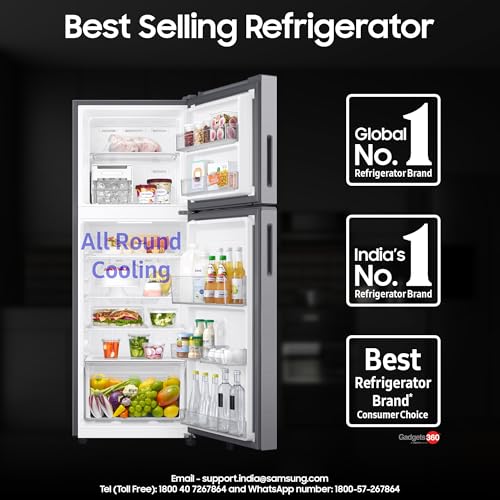 Image of Samsung 236 L, 2 Star, Digital Inverter, Frost Free Double Door Refrigerator (RT40H28W2QHL, Gray Silver, 2026 Model)
