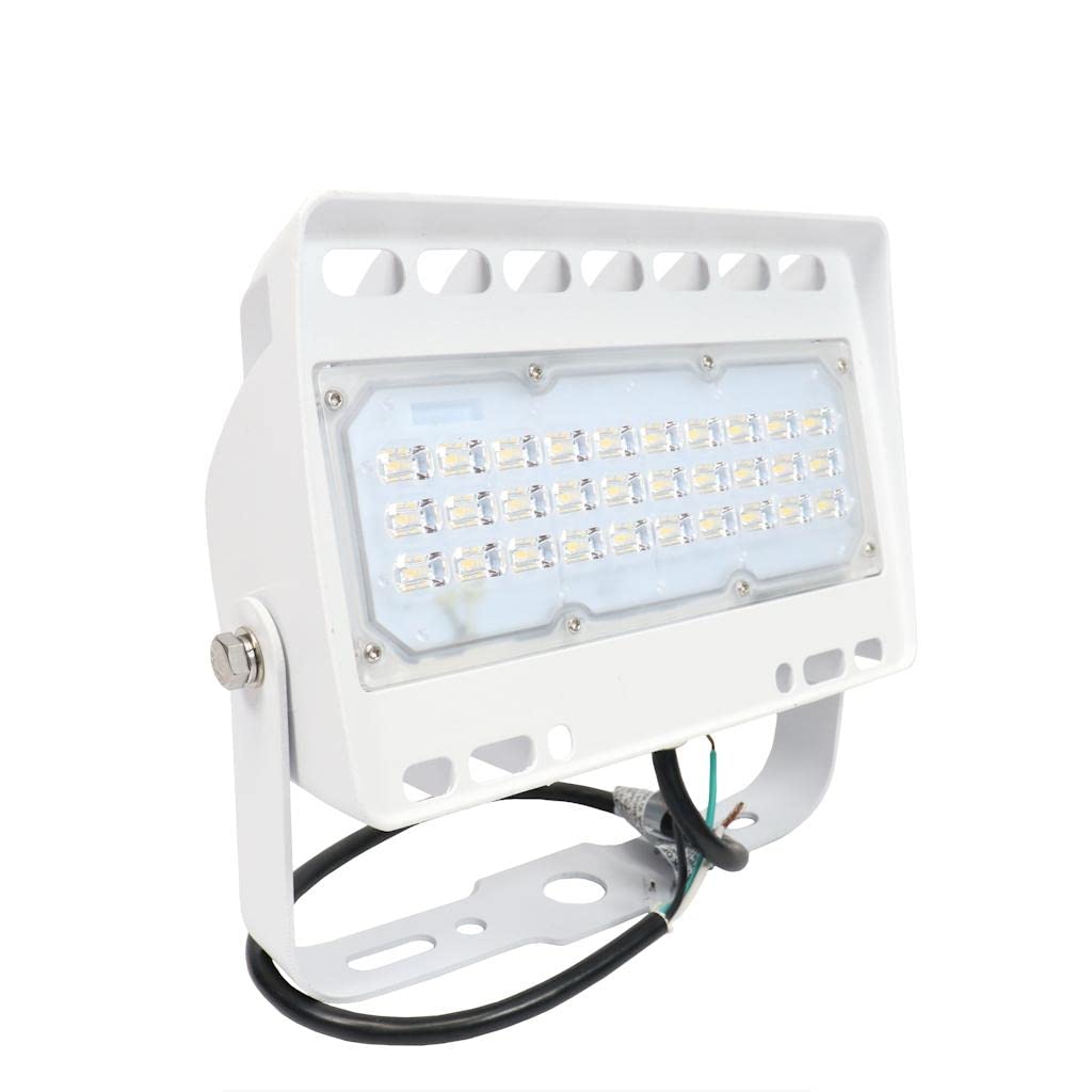 Morris 71142A LED ECO-Flood Light with Yoke(Bracket) 120-277V, White, 50W, 6103 lm, 5000K