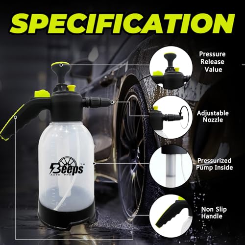 Image of Beeps Auto Pro Car Cleaning Kit - 200ML Premium Car Shampoo with Foam Sprayer for Complete Auto Detailing & Car Care Solution