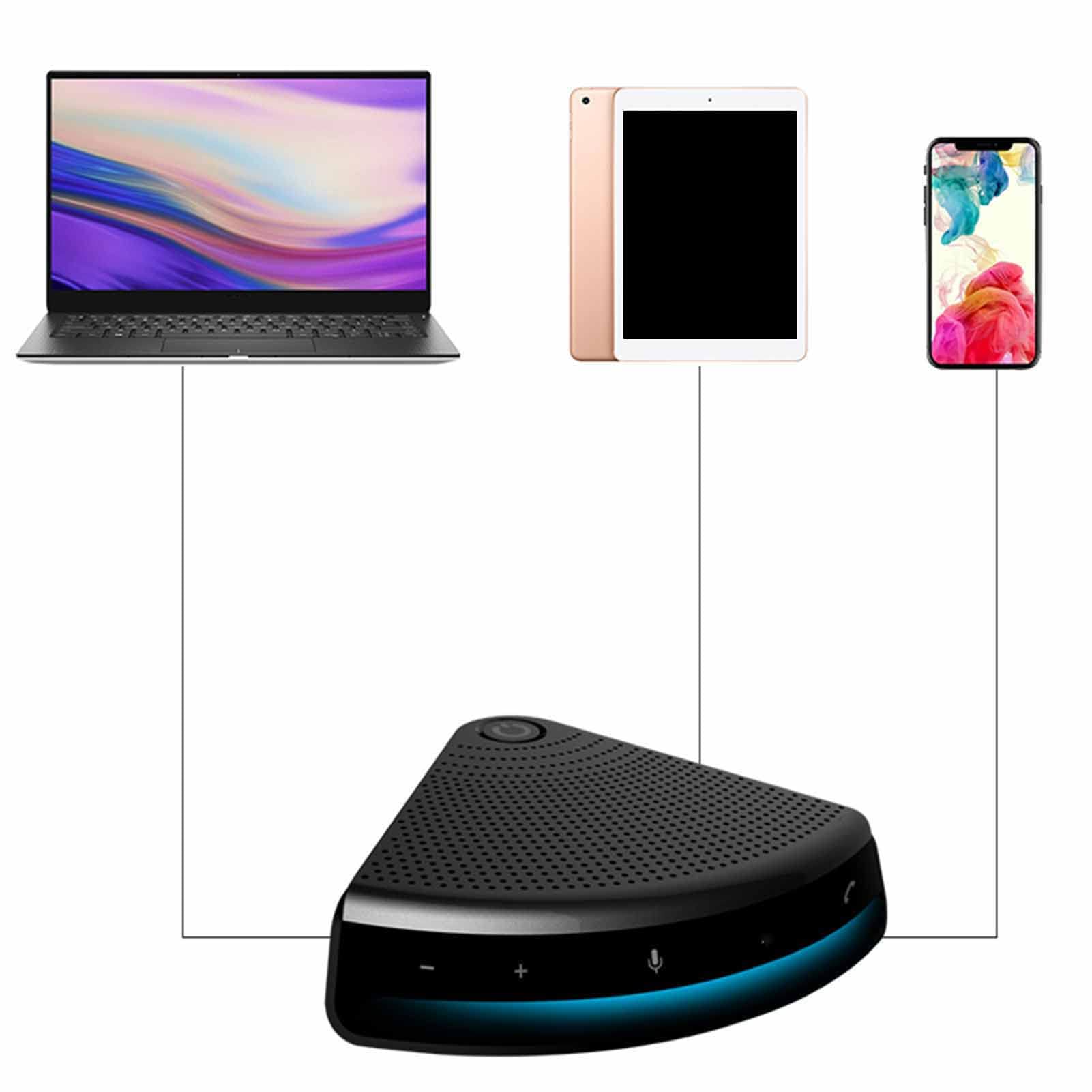 Micrófono de Conferencia Omnidireccional con Reducción de Ruido Sonido HD para, Llamada de Voz - Micrófono con Altavoz de Modo Dual para Videoconferencias