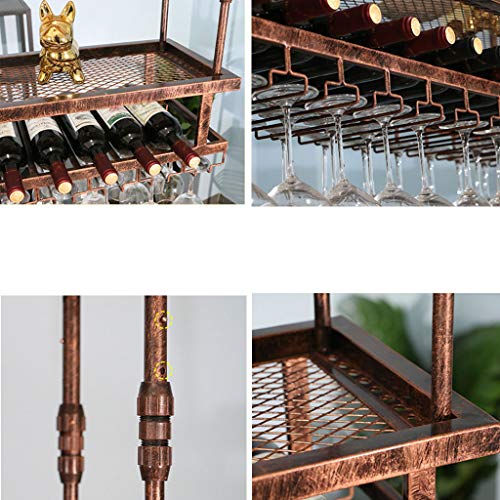 Soporte para botellas de vino 2 niveles de hierro miniatura 6
