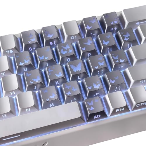 Amazon | JYF.QUANYI キーキャップ 21キー ハート蝶 ダブルショット PC
