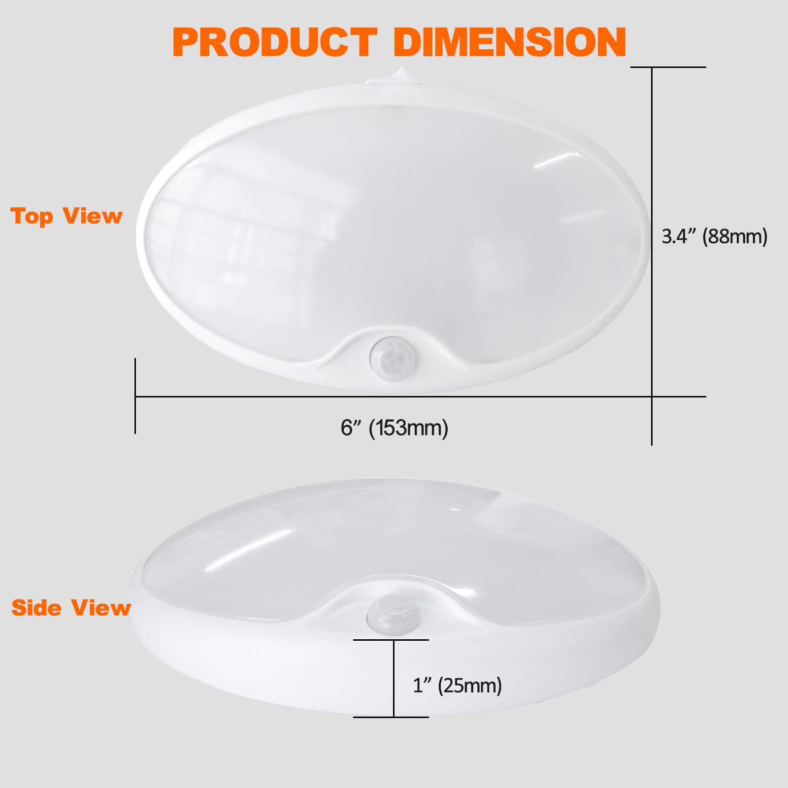 Dream Lighting 12V LED Wohnwagenleuchte Mit Bewegungssensor und Schalter reines Weiß Wohnmobil Weg Lampe Kabinenleuchte