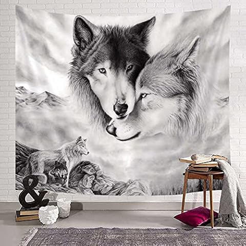Wolf Tapestry Wall Hanging for Home Decor Cover