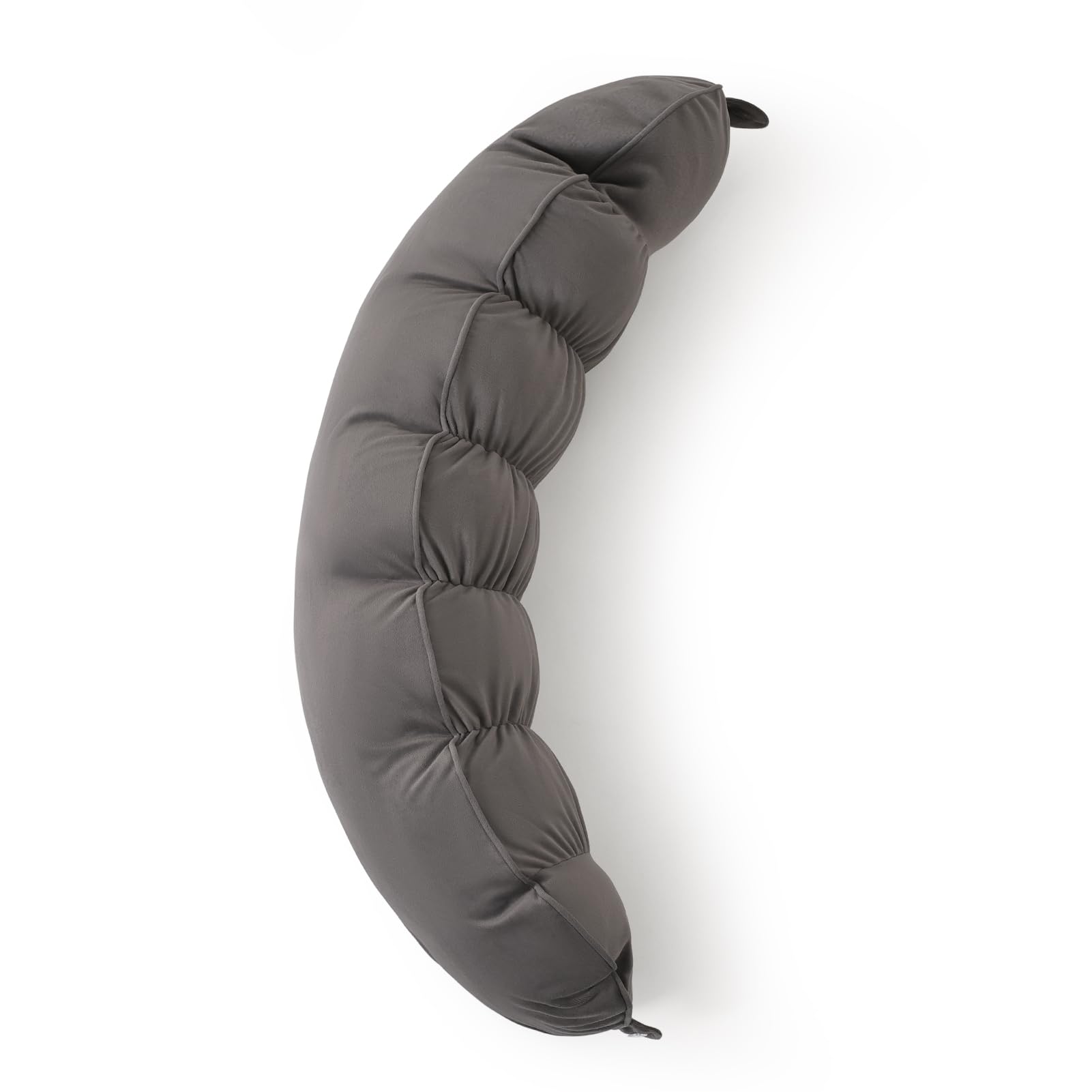 Peallow(Pat. Pend) – Long Round Body Pillow for Adults, Bolster Pillow for Sleeping, Soft and Supportive Pillow for Sleeping & Lumbar Support (Urban Grey, 39")