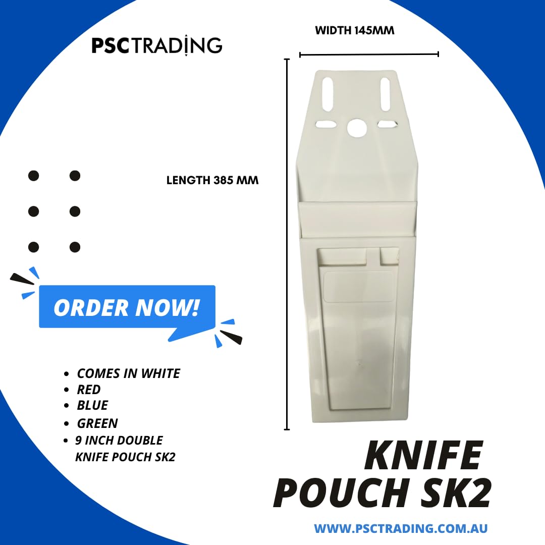 SK2 Heavy Duty Chef Knife Scabbard with 2 slots - Professional Pouch 9