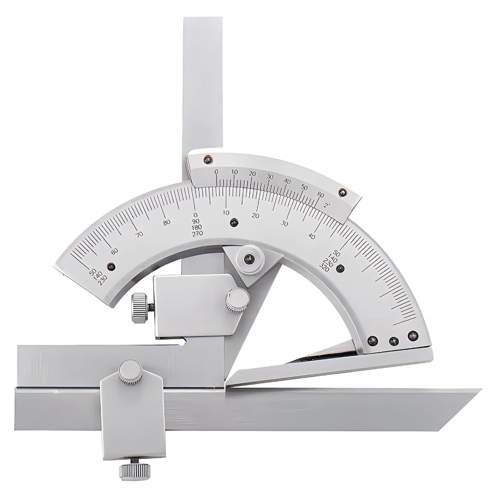 Ehwisbe 0-320 Degree Vernier Angle Ruler With Storage Box Protractor Woodworking Measuring Ruler