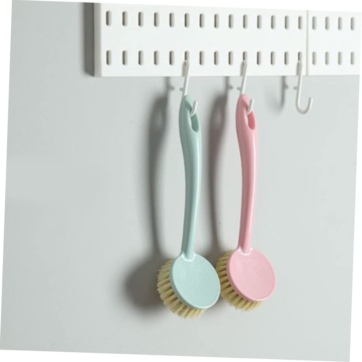 Healvian 6piezas Cepillos De Limpieza De Cocina Mango Herramienta para Fregar Platos para Ollas y Sartenes Rojo y Verde