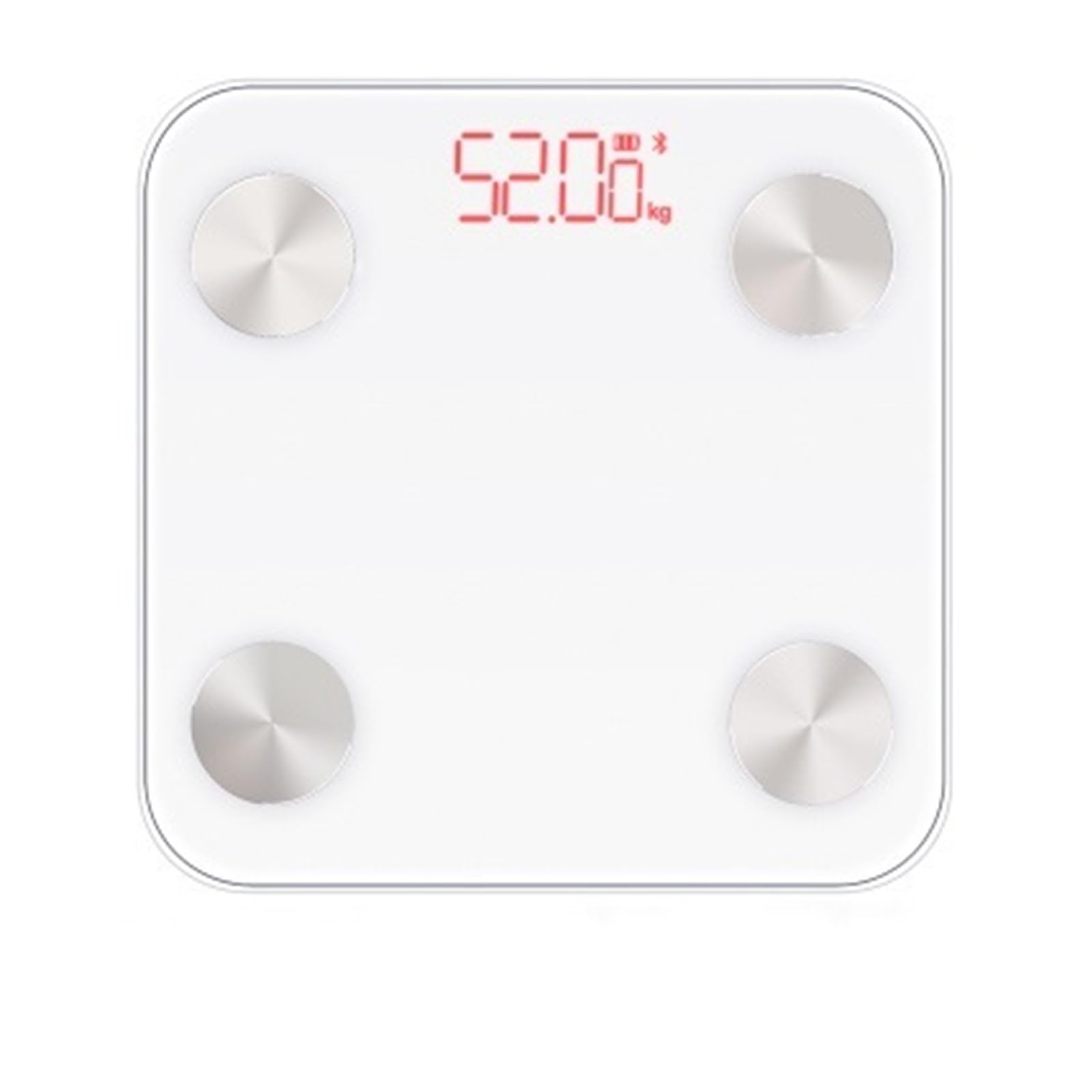 Báscula De Peso Baño Digital Pesaje Grasa Corporal Inteligente Bmi Balanza Habitación Bluetooth 20 Datos Preciso FáCil De Leer(White)