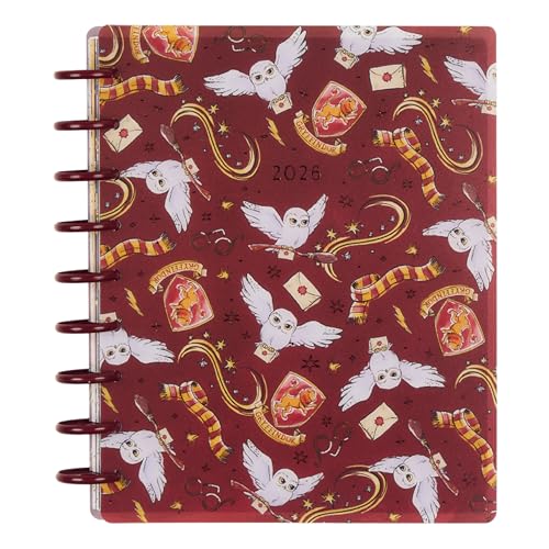 Happy Planner Harry Potter Disc-Bound 12-Month JanuaryDecember 2026 Planner Classic Size Vertical Layout Gryffindor Magic