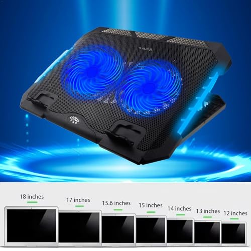 Ventilador de refrigeración para laptop universal con soporte ajustable e indicadores LED 5