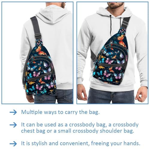 Mochila cruzada ergonómica de mariposas para evitar robos en tus viajes 3