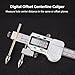 Digital Offset Centerline Caliper Hole Distance Vernier Caliper Cone Probe Hole Center Distance Ruler Measuring Tool Stainless Steel Inch/MM (10-300mm)