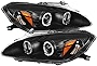 Carpartsinnovate For Honda 00-03 S2000 S2K AP1 Black LED Halo Projector Headlights Head Lamps