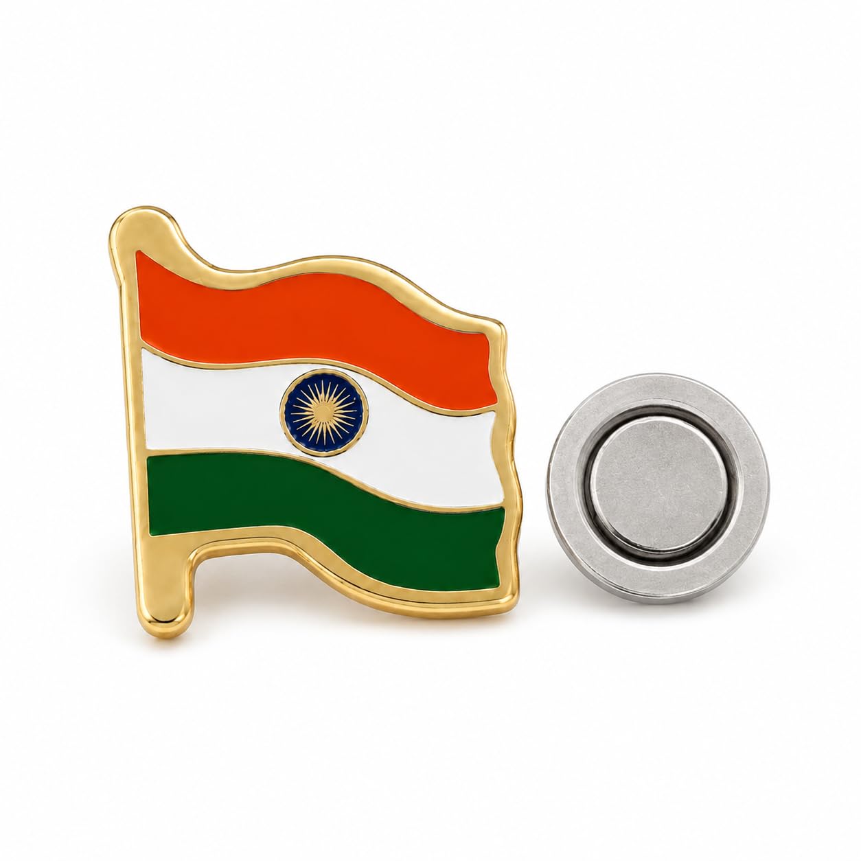 Indian Tricolor Magnetic Flag Badge for Shirt, Blazer, Kurta & Dress | Tiranga Lapel Pin for Men Women Kids | Independence Day & Republic Day Accessory-image-48