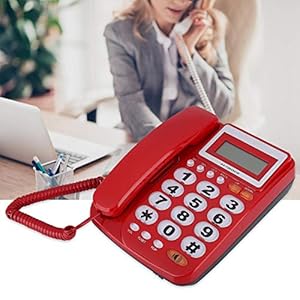 Uitbreidingsset Ruisonderdrukkende duurzame telefoon met snoer, met antwoordapparaat, als zakrekenmachine Vaste telefoon…