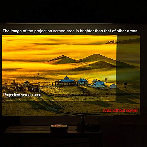 Andoer Tela do projetor portátil de 120 polegadas HD 16: 9 Tela de projeção de vídeo sem moldura dob