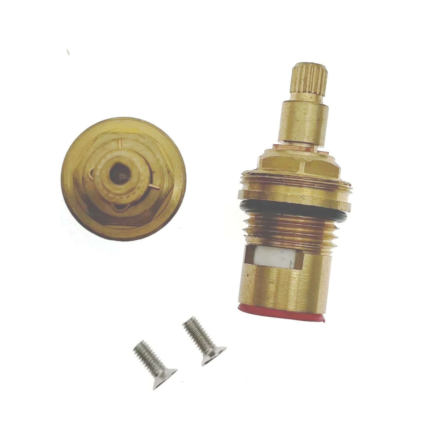 JZK - Válvula de repuesto de 20 dientes 1/4 de giro (núcleo de válvula de grifo de cerámica para agua caliente y fría, cartucho de grifo de cerámica para grifo de baño y cocina