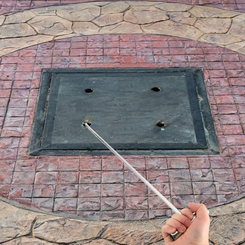 Gancho en T de acero inoxidable de 50 cm para levantar tapas pesadas 5