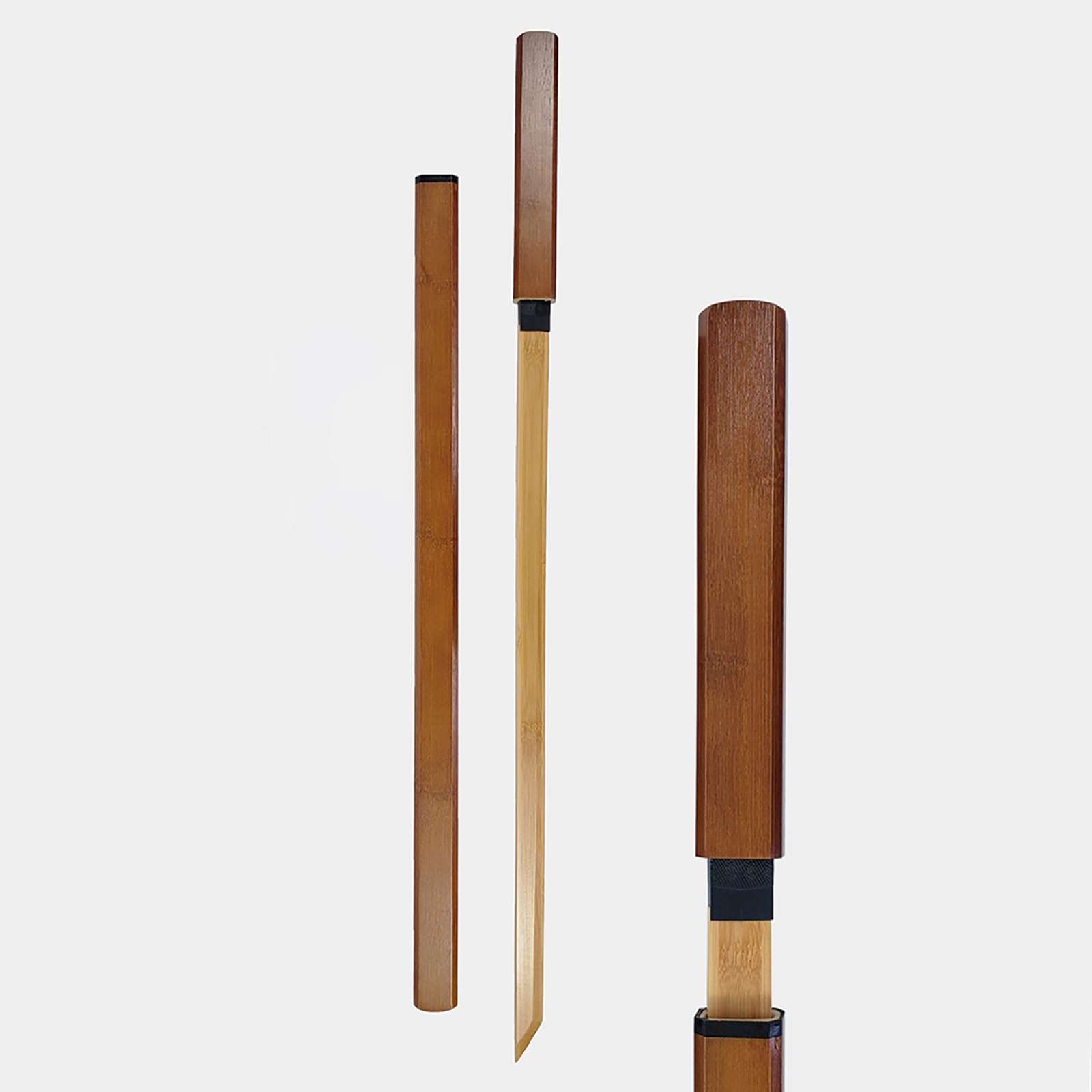 Bokken Hecho a Mano Katana de Madera con Vaina 100 cm Espada Recta de Bambú