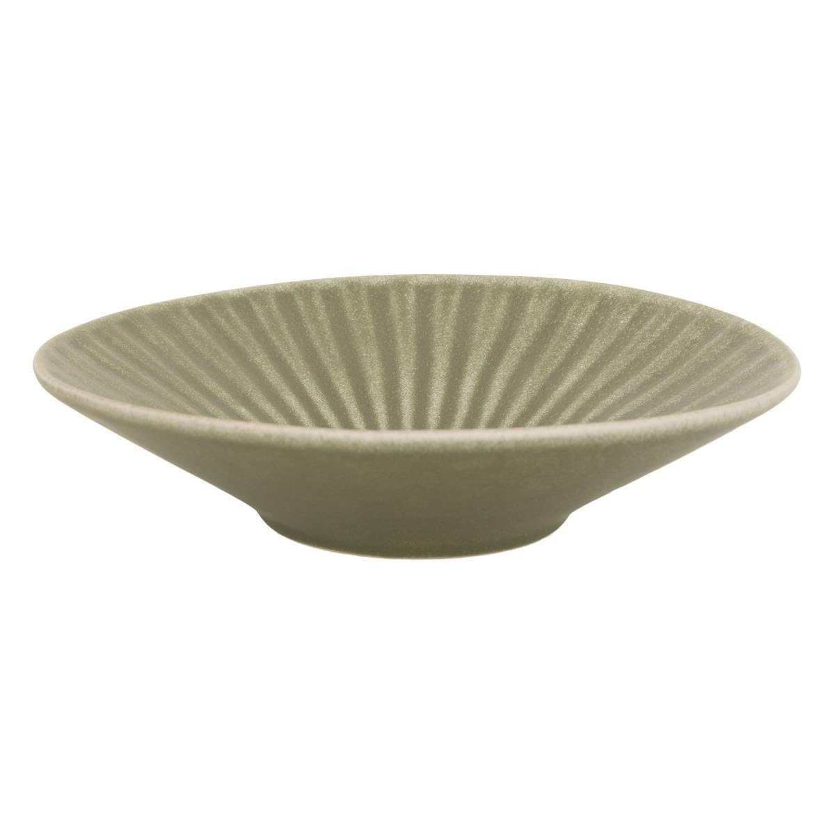 Atmosphera - Lote de 4 platos hondos nyero redondos, 21 cm de diámetro, color verde