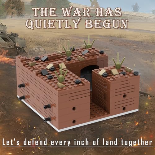 Image of WW2 Weapons Depot Military Building Block Set (252 Pieces) Build Different Combat Military Buildings