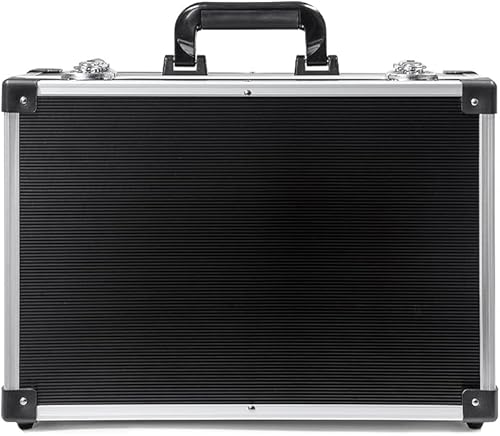 Miniatura 3 de Estuche rígido de aluminio con inserto de espuma personalizable para bricolaje, 14 x 10 x 4 pulgadas (acabado negro)