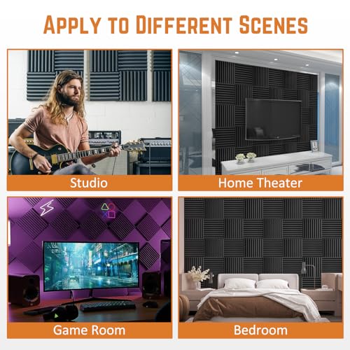 image for Saiqiang 56 Pack Acoustic Foam Panels, 1