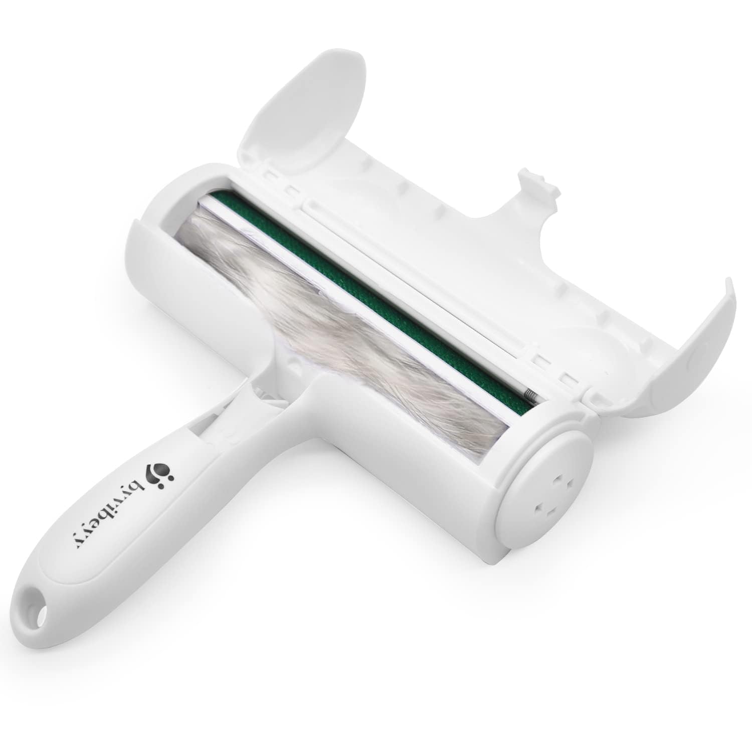 Reusable Pet Hair Remover Tool, Lint Roller, Portable Scrapper for Cleaning Cat & Dog Fur and Lint from Carpet, Furniture, Bedding, Car Seats & Laundry (White)