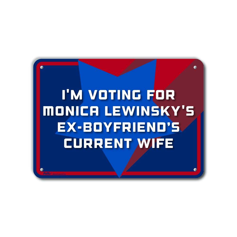 Plaque aluminium Monica Lewinsky ex-Boyfriend cadeau insolite pour ami fan USA