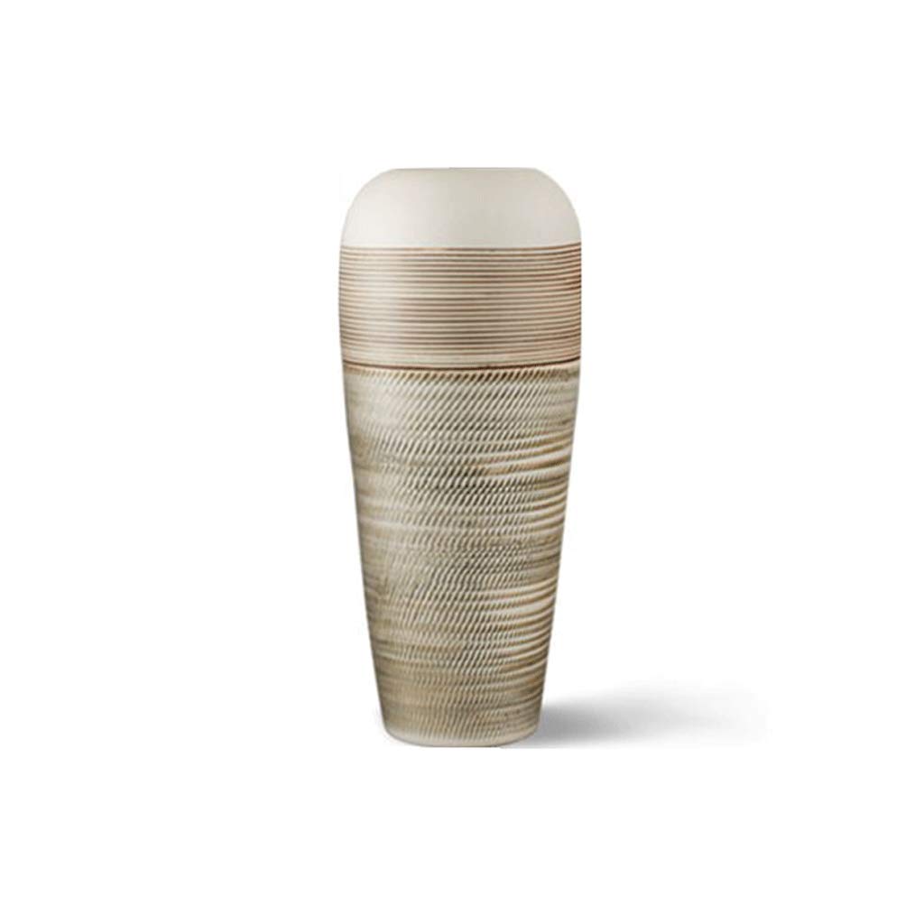 Bzgpmfud Brown-19Cm*13Cm*6Cm Vase Desktop Ceramic Living Room Flower Arrangement Literary Decoration Ornament Pottery Art Zen Inserted Dry(Brown-19Cm*13Cm*6Cm)