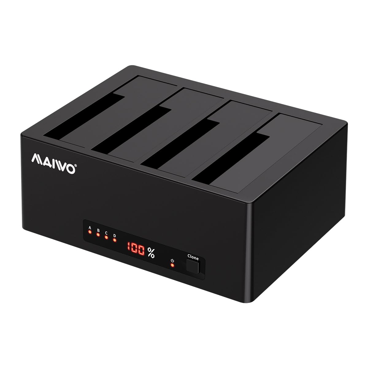 MAIWO 4 Bay USB 3.0 to SATA External Hard Drive Docking Station Duplicator for 2.5/3.5 inch HDD/SSD, Offline Cloner, 64TB Capacity, 12V 6.5A