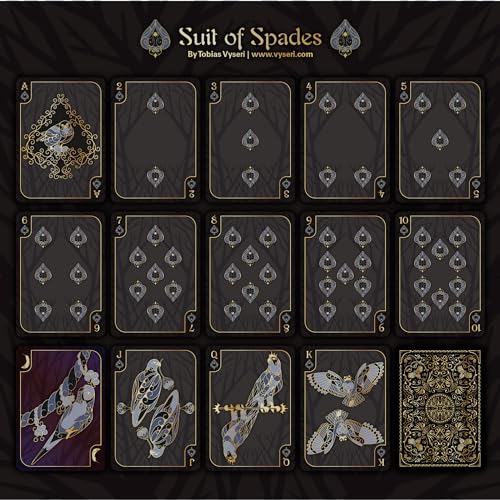 Celestial Wings: Baraja de Cartas con Diseño de Pájaros Elegantes miniatura 6