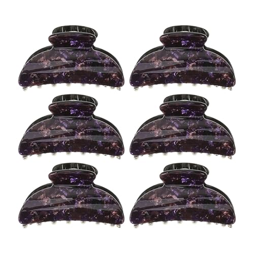 6 Pièces Pinces à Cheveux en Acrylique Fleuries, Lot de Set