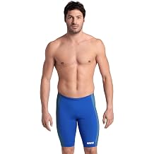 ARENA Performance Mens Abstract Tiles Swim Jammer Athletic Practice Knee-Length Swimsuit Competitive Training Bathing Suit