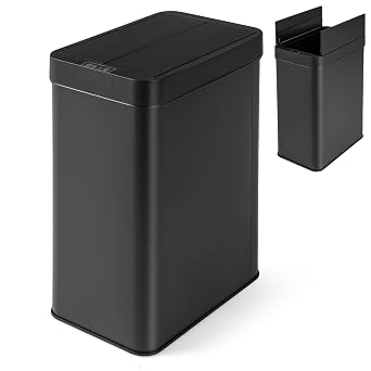 COSTWAY 50L Automatic Kitchen Bin, Touchless Motion Sensor Waste Bin